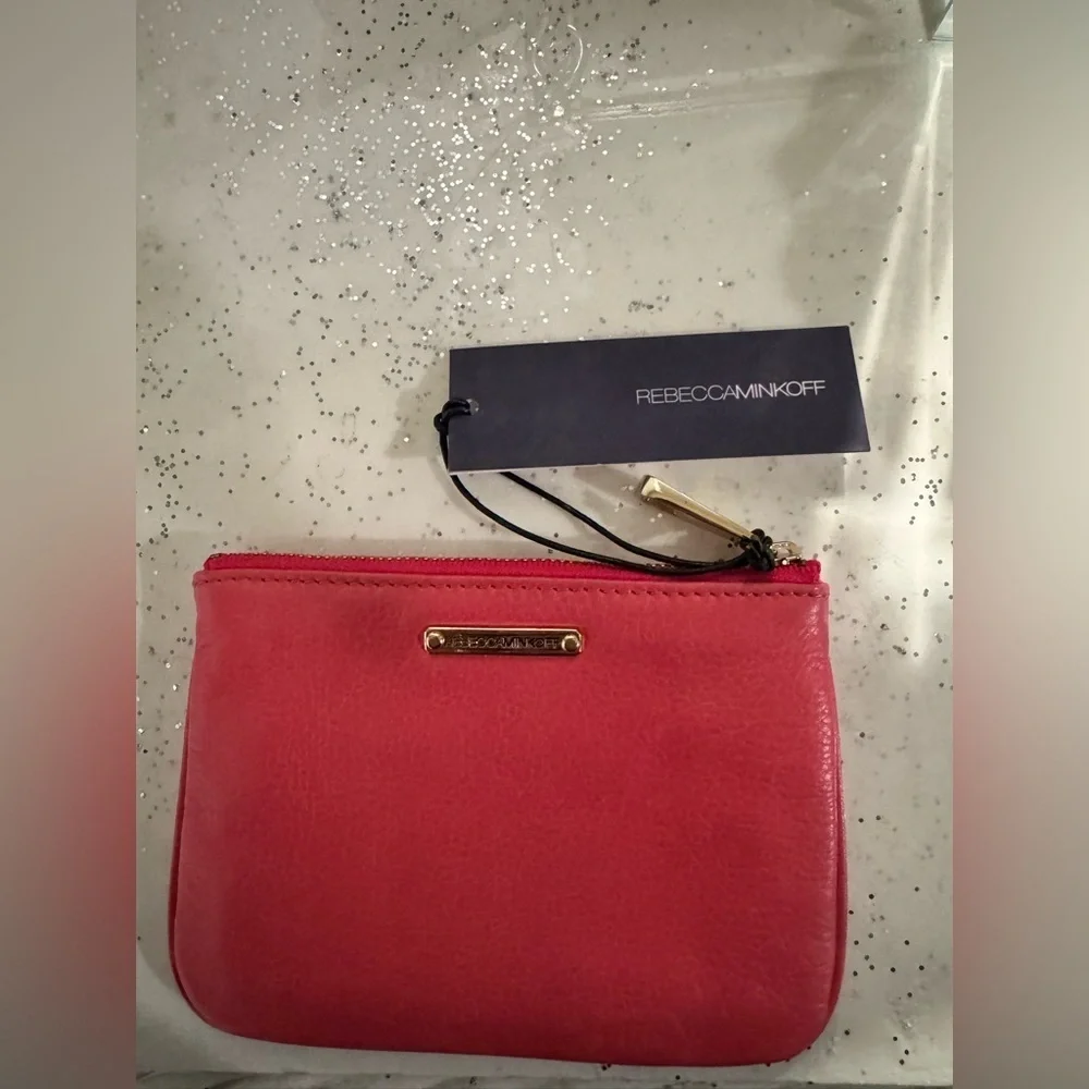 Rebecca Minkoff “Be Guilty” Coral Pink  Leather Clutch